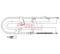 Трос, стояночная тормозная система METZGER 17.1075 171075 METZGER - купить в магазине запчастей по Украине