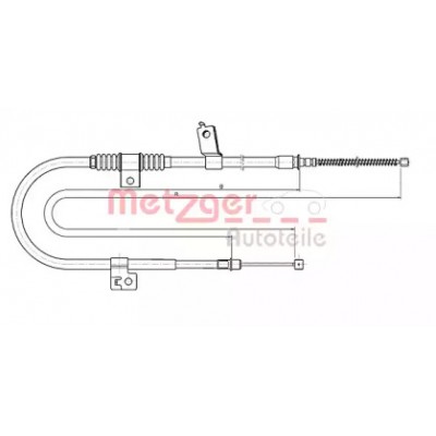 Трос, стояночная тормозная система 172291 METZGER - купить в магазине запчастей по Украине