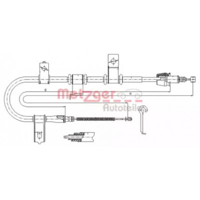 Трос, стояночная тормозная система 172541 METZGER - купить в магазине запчастей по Украине