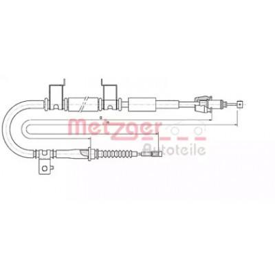 Трос, стояночная тормозная система 176053 METZGER - купить в магазине запчастей по Украине