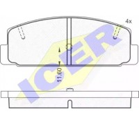 Комплект тормозных колодок, дисковый тормоз ICER 180785 180785 ICER - купить в магазине запчастей по Украине