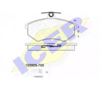 Комплект тормозных колодок, дисковый тормоз ICER 180809-700 180809700 ICER - купить в магазине запчастей по Украине