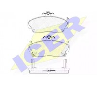 Комплект тормозных колодок, дисковый тормоз ICER 180860 180860 ICER - купити в магазині запчастин по Україні