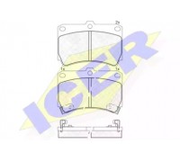 Комплект тормозных колодок, дисковый тормоз ICER 180970 180970 ICER - купить в магазине запчастей по Украине