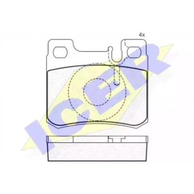 Комплект тормозных колодок, дисковый тормоз 180974 ICER - купить в магазине запчастей по Украине