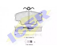 Комплект тормозных колодок, дисковый тормоз ICER 180993-700 180993700 ICER - купить в магазине запчастей по Украине