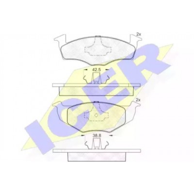 Комплект тормозных колодок, дисковый тормоз 181119 ICER - купить в магазине запчастей по Украине