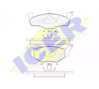 Комплект тормозных колодок, дисковый тормоз ICER 181130 181130 ICER - купить в магазине запчастей по Украине