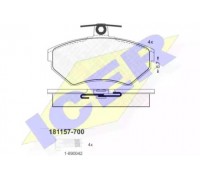 Комплект тормозных колодок, дисковый тормоз ICER 181157-700 181157700 ICER - купить в магазине запчастей по Украине