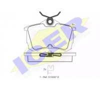 Комплект тормозных колодок, дисковый тормоз ICER 181287 181287 ICER - купить в магазине запчастей по Украине