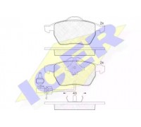 Комплект тормозных колодок, дисковый тормоз ICER 181331-203 181331203 ICER - купить в магазине запчастей по Украине