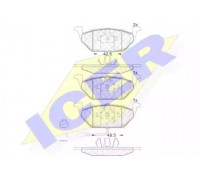Комплект тормозных колодок, дисковый тормоз ICER 181349 181349 ICER - купить в магазине запчастей по Украине