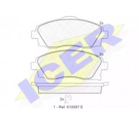 Комплект тормозных колодок, дисковый тормоз ICER 181353 181353 ICER - купить в магазине запчастей по Украине