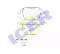 Комплект тормозных колодок, дисковый тормоз ICER 181385-703 181385703 ICER - купить в магазине запчастей по Украине