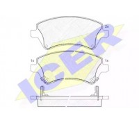 Комплект тормозных колодок, дисковый тормоз ICER 181513 181513 ICER - купить в магазине запчастей по Украине