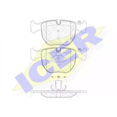 Комплект тормозных колодок, дисковый тормоз 181530 ICER - купить в магазине запчастей по Украине