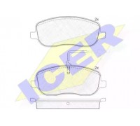 Комплект тормозных колодок, дисковый тормоз ICER 181553 181553 ICER - купить в магазине запчастей по Украине