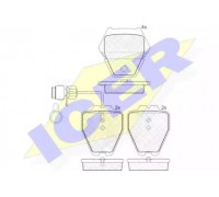 Комплект тормозных колодок, дисковый тормоз ICER 181565 181565 ICER - купить в магазине запчастей по Украине