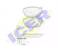 Комплект тормозных колодок, дисковый тормоз ICER 181597-701 181597701 ICER - купить в магазине запчастей по Украине