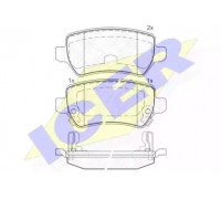 Комплект тормозных колодок, дисковый тормоз ICER 181622 181622 ICER - купить в магазине запчастей по Украине