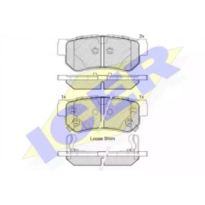 Комплект тормозных колодок, дисковый тормоз 181645 ICER - купить в магазине запчастей по Украине