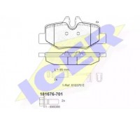 Комплект тормозных колодок, дисковый тормоз ICER 181676-701 181676701 ICER - купить в магазине запчастей по Украине