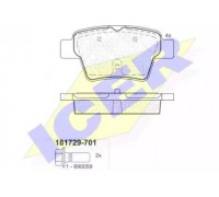 Комплект тормозных колодок, дисковый тормоз ICER 181729-701 181729701 ICER - купити в магазині запчастин по Україні