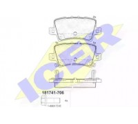 Комплект тормозных колодок, дисковый тормоз ICER 181741 181741 ICER - купить в магазине запчастей по Украине