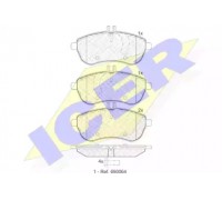 Комплект тормозных колодок, дисковый тормоз ICER 181821 181821 ICER - купить в магазине запчастей по Украине
