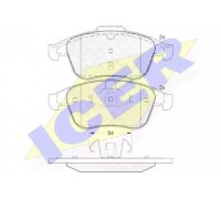 Комплект тормозных колодок, дисковый тормоз ICER 181856 181856 ICER - купить в магазине запчастей по Украине