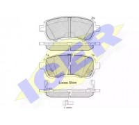 Комплект тормозных колодок, дисковый тормоз ICER 181881 181881 ICER - купить в магазине запчастей по Украине