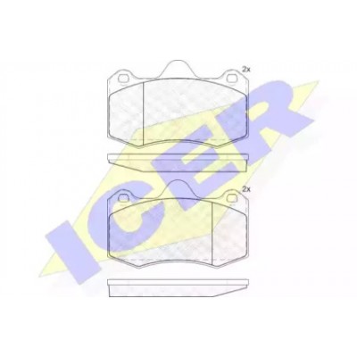 Комплект тормозных колодок, дисковый тормоз 182009 ICER - купить в магазине запчастей по Украине