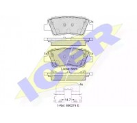 Комплект тормозных колодок, дисковый тормоз ICER 182036 182036 ICER - купить в магазине запчастей по Украине