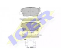 Комплект тормозных колодок, дисковый тормоз ICER 182102 182102 ICER - купить в магазине запчастей по Украине