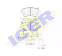 Комплект тормозных колодок, дисковый тормоз ICER 182108-203 182108203 ICER - купить в магазине запчастей по Украине