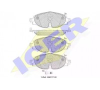 Комплект тормозных колодок, дисковый тормоз ICER 182111-204 182111204 ICER - купить в магазине запчастей по Украине