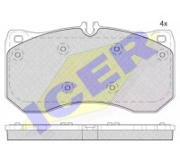 Комплект тормозных колодок, дисковый тормоз ICER 182185 182185 ICER - купить в магазине запчастей по Украине