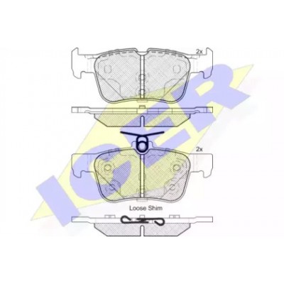 Комплект тормозных колодок, дисковый тормоз 182198 ICER - купить в магазине запчастей по Украине