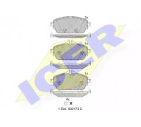 Комплект тормозных колодок, дисковый тормоз ICER 182212 182212 ICER - купить в магазине запчастей по Украине
