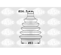 Комплект пылника, приводной вал SASIC 1906005 1906005 SASIC - купить в магазине запчастей по Украине