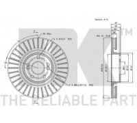 Тормозной диск NK 203948 203948 NK - купить в магазине запчастей по Украине