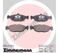 Комплект тормозных колодок, дисковый тормоз ZIMMERMANN 20547.170.1 205471701 ZIMMERMANN - купить в магазине запчастей по Украине