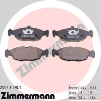 Комплект тормозных колодок, дисковый тормоз 205471701 ZIMMERMANN - купить в магазине запчастей по Украине