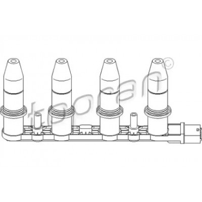 Катушка зажигания 207466 TOPRAN - купить в магазине запчастей по Украине
