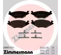 Комплект тормозных колодок, дисковый тормоз ZIMMERMANN 20889.173.1 208891731 ZIMMERMANN - купить в магазине запчастей по Украине
