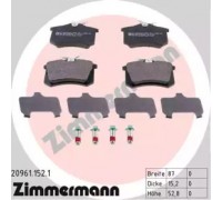 Комплект тормозных колодок, дисковый тормоз ZIMMERMANN 20961.152.1 209611521 ZIMMERMANN - купить в магазине запчастей по Украине