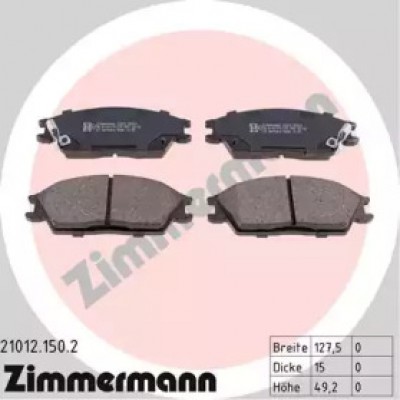 Комплект тормозных колодок, дисковый тормоз 210121502 ZIMMERMANN - купить в магазине запчастей по Украине