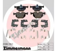 Комплект тормозных колодок, дисковый тормоз ZIMMERMANN 21282.170.1 212821701 ZIMMERMANN - купить в магазине запчастей по Украине