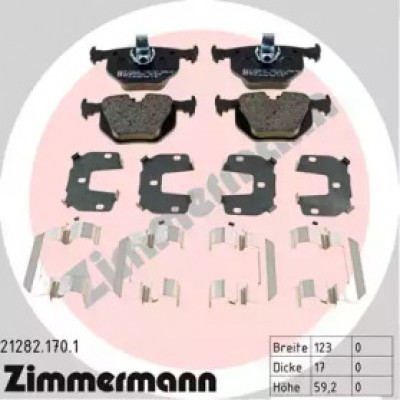 Комплект тормозных колодок, дисковый тормоз 212821701 ZIMMERMANN - купить в магазине запчастей по Украине