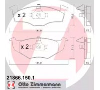 Комплект тормозных колодок, дисковый тормоз ZIMMERMANN 21866.150.1 218661501 ZIMMERMANN - купить в магазине запчастей по Украине